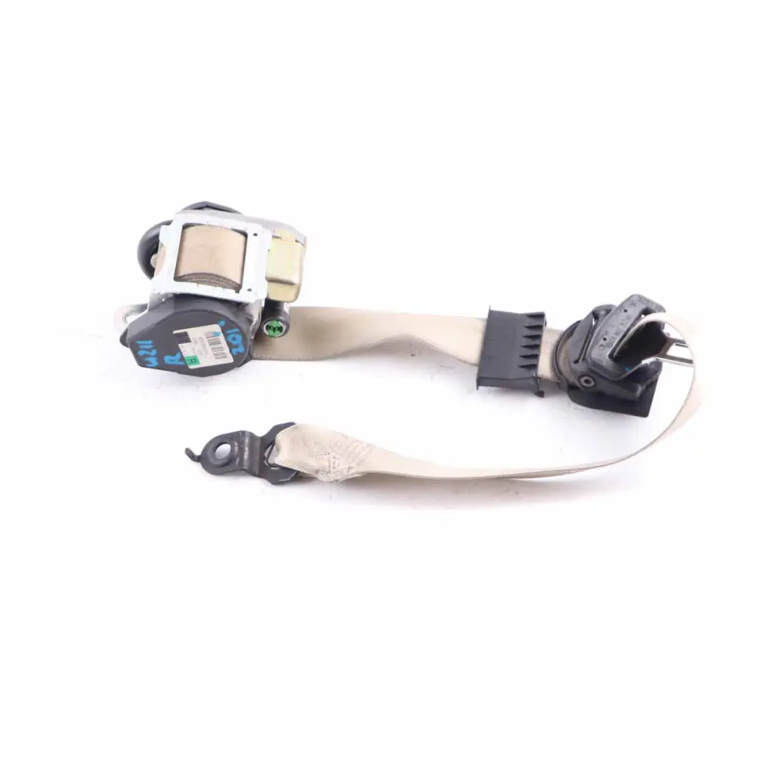 Belt Mercedes W211 CLS C219 Front Right O/S Seatbelt Beige to Seat with Part number A2118608085 Seat Belt Mercedes W211 CLS C219 Front Right O/S Seatbelt Beige - SKU A2118608085 - Part number A2118608085