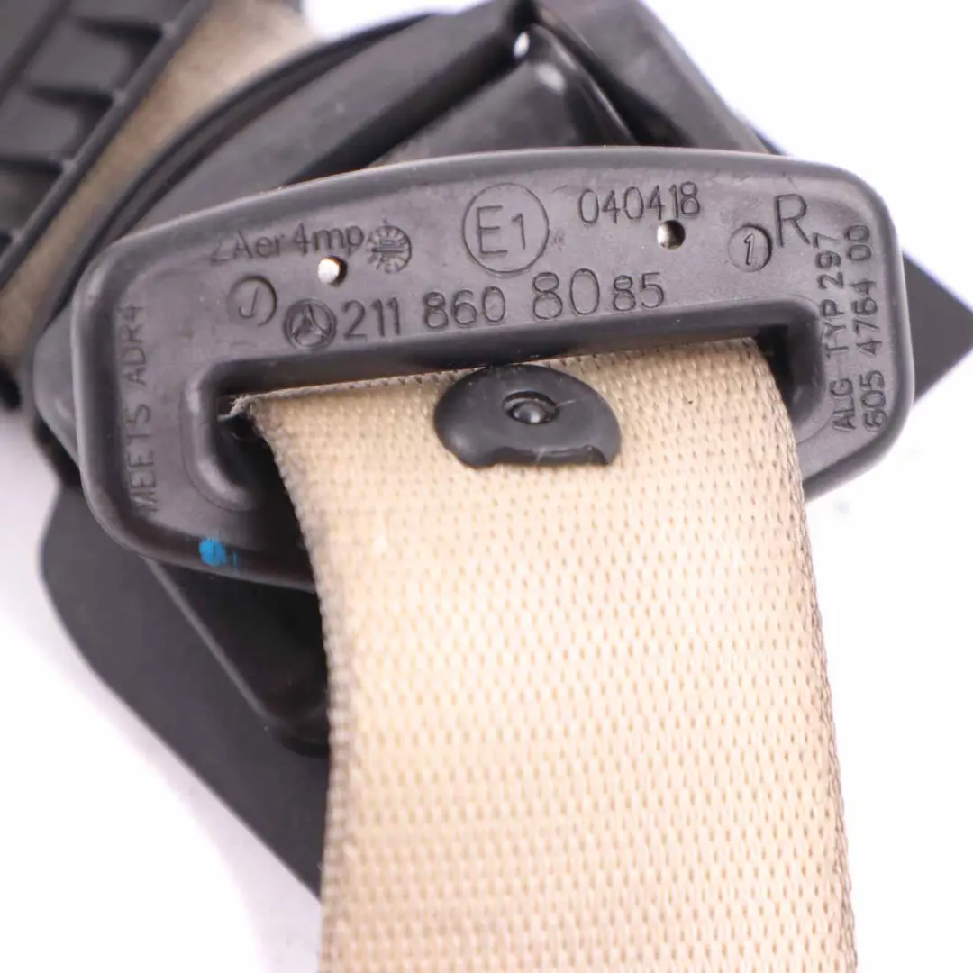 Seat Belt Mercedes W211 CLS C219 Front Right O/S Seatbelt Beige - SKU A2118608085 - Part number A2118608085