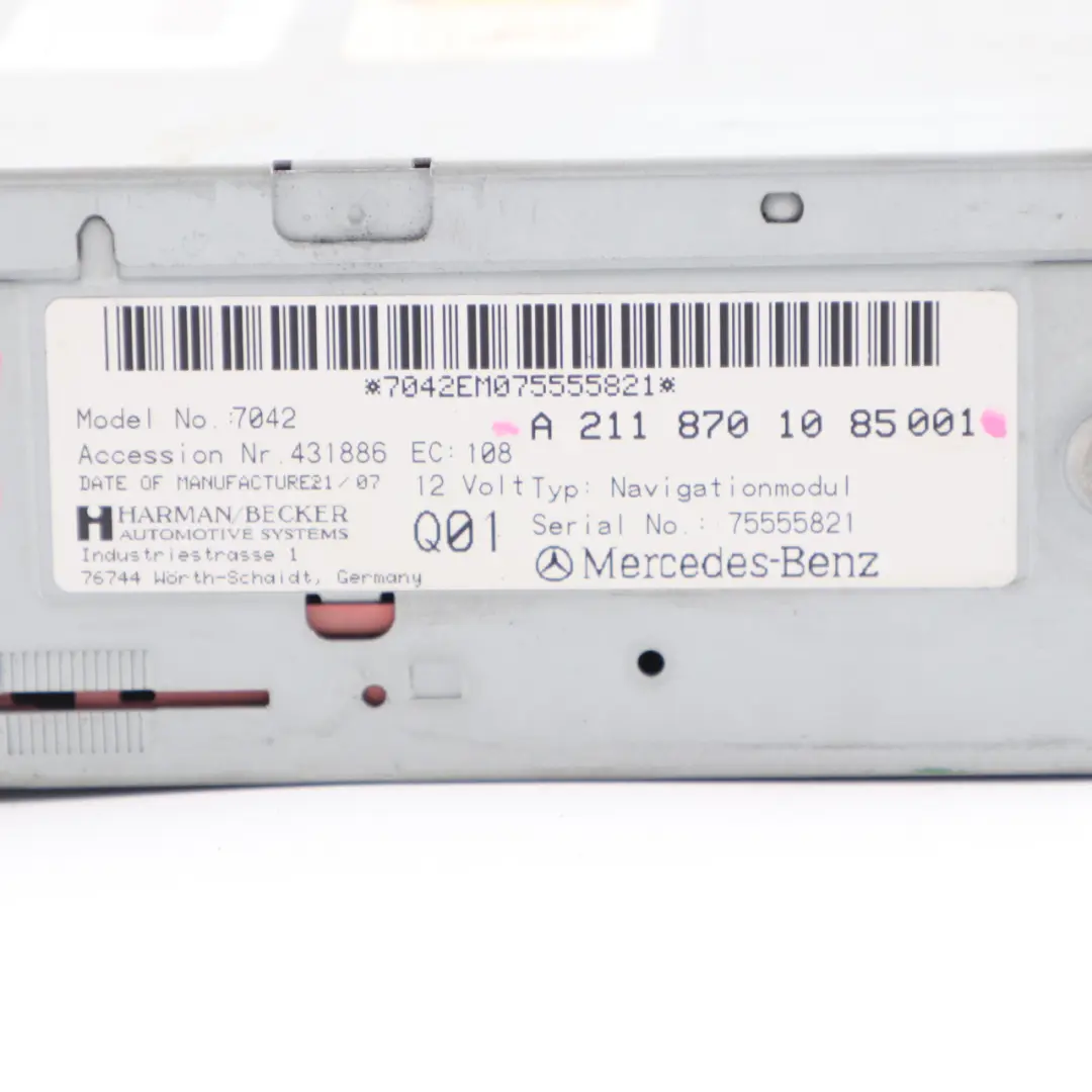 Procesador de Navegación Unidad de Control Multimedia para Mercedes R171 con número de pieza A2118701085 Mercedes R171 Procesador de Navegación Unidad de Control Multimedia - SKU A2118701085 - Número de pieza A2118701085