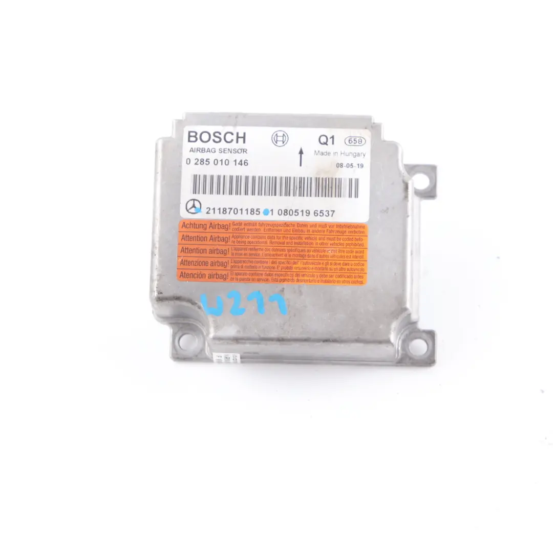 Moduł Poduszek Powietrznych Airbag do Mercedes W211 o numerze A2118701185 Mercedes W211 Moduł Poduszek Powietrznych Airbag - SKU A2118701185 - Numer Części A2118701185