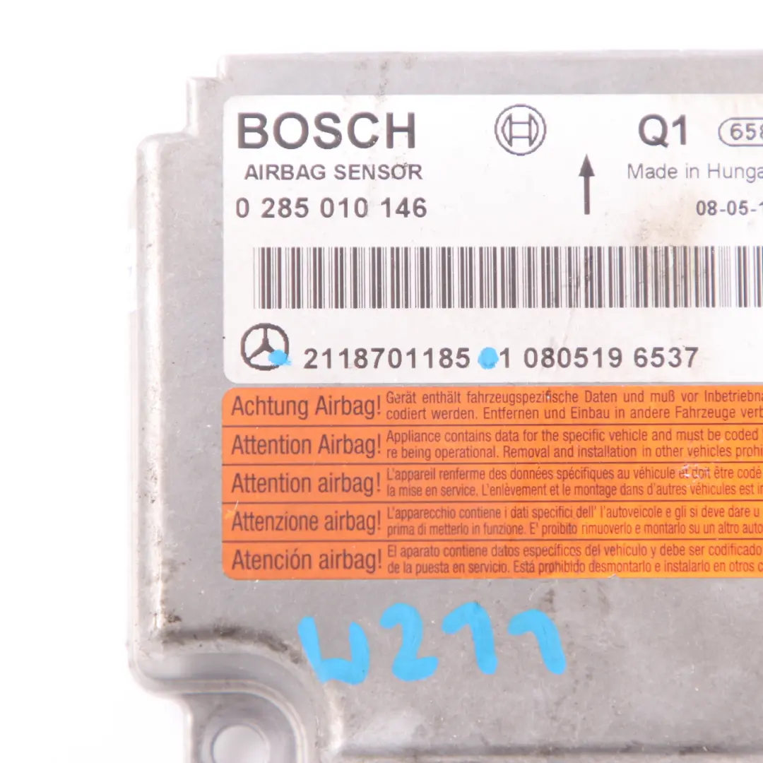 W219 Módulo Airbag Unidad de Control SRS ECU para Mercedes W211 con número de pieza A2118701185 Mercedes W211 W219 Módulo Airbag Unidad de Control SRS ECU - SKU A2118701185 - Número de pieza A2118701185
