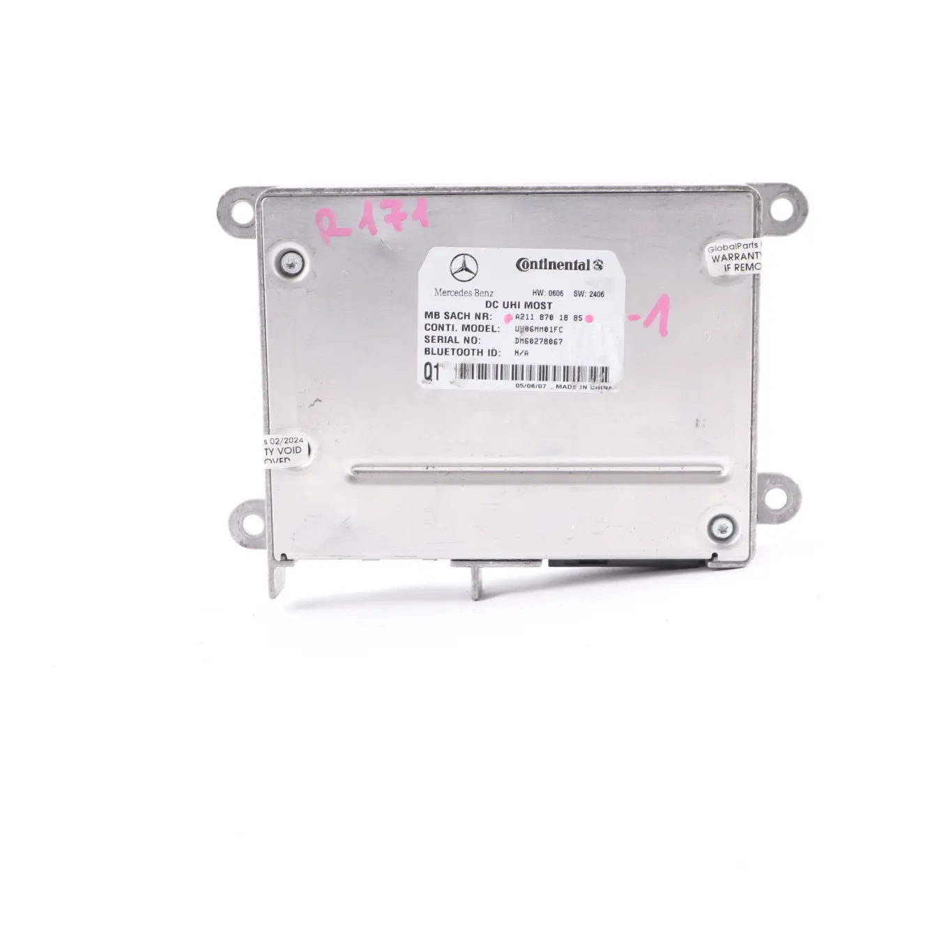 Mercedes SLK R171 Control Unit Module DC UHI MOST A2118701885