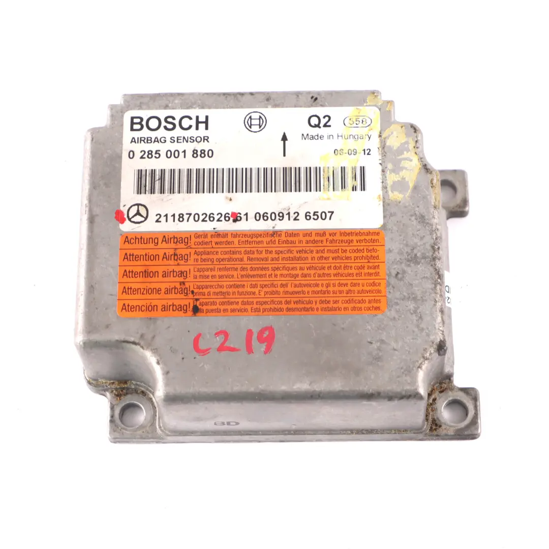 Modulo aria Mercedes W211 CLS C219 SRS Unità di controllo ECU per con numero di parte A2118702626 Modulo aria Mercedes W211 CLS C219 SRS Unità di controllo ECU - SKU A2118702626 - Numero di parte A2118702626