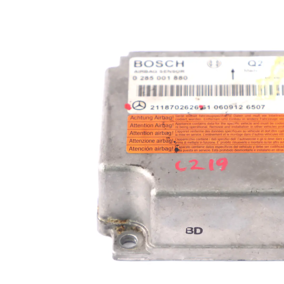 Modulo aria Mercedes W211 CLS C219 SRS Unità di controllo ECU per con numero di parte A2118702626 Modulo aria Mercedes W211 CLS C219 SRS Unità di controllo ECU - SKU A2118702626 - Numero di parte A2118702626