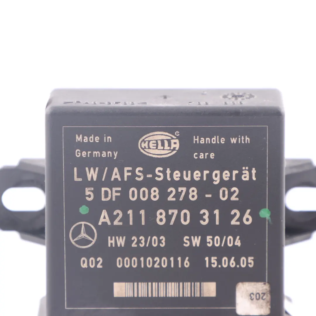 Módulo Faro Delantero Mercedes C209 W211 CLS C219 Control Nivel ECU para con número de pieza A2118703126 Módulo Faro Delantero Mercedes C209 W211 CLS C219 Control Nivel ECU - SKU A2118703126 - Número de pieza A2118703126