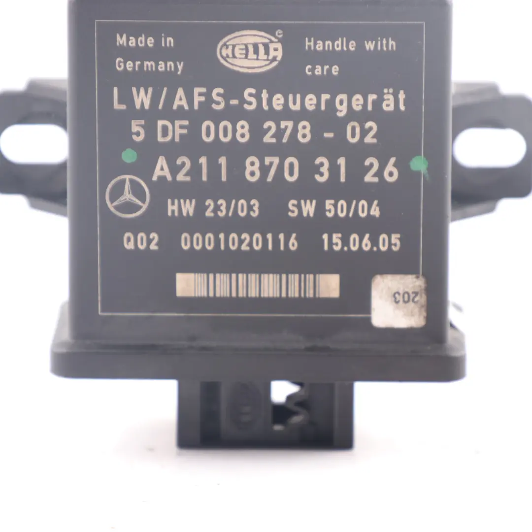 Moduł Sterownik Poziomu Świateł do Mercedes C209 W211 CLS C219 o numerze A2118703126 Mercedes C209 W211 CLS C219 Moduł Sterownik Poziomu Świateł - SKU A2118703126 - Numer Części A2118703126