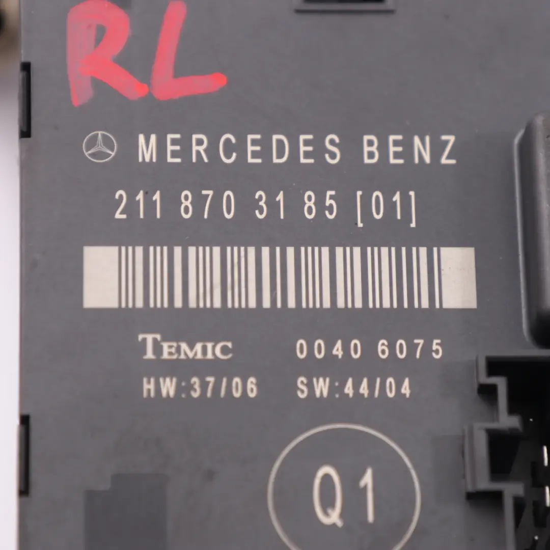 Mercedes W211 Tür modul hinten links Steuergerät ECU - SKU A2118703185 - Teilenummer A2118703185