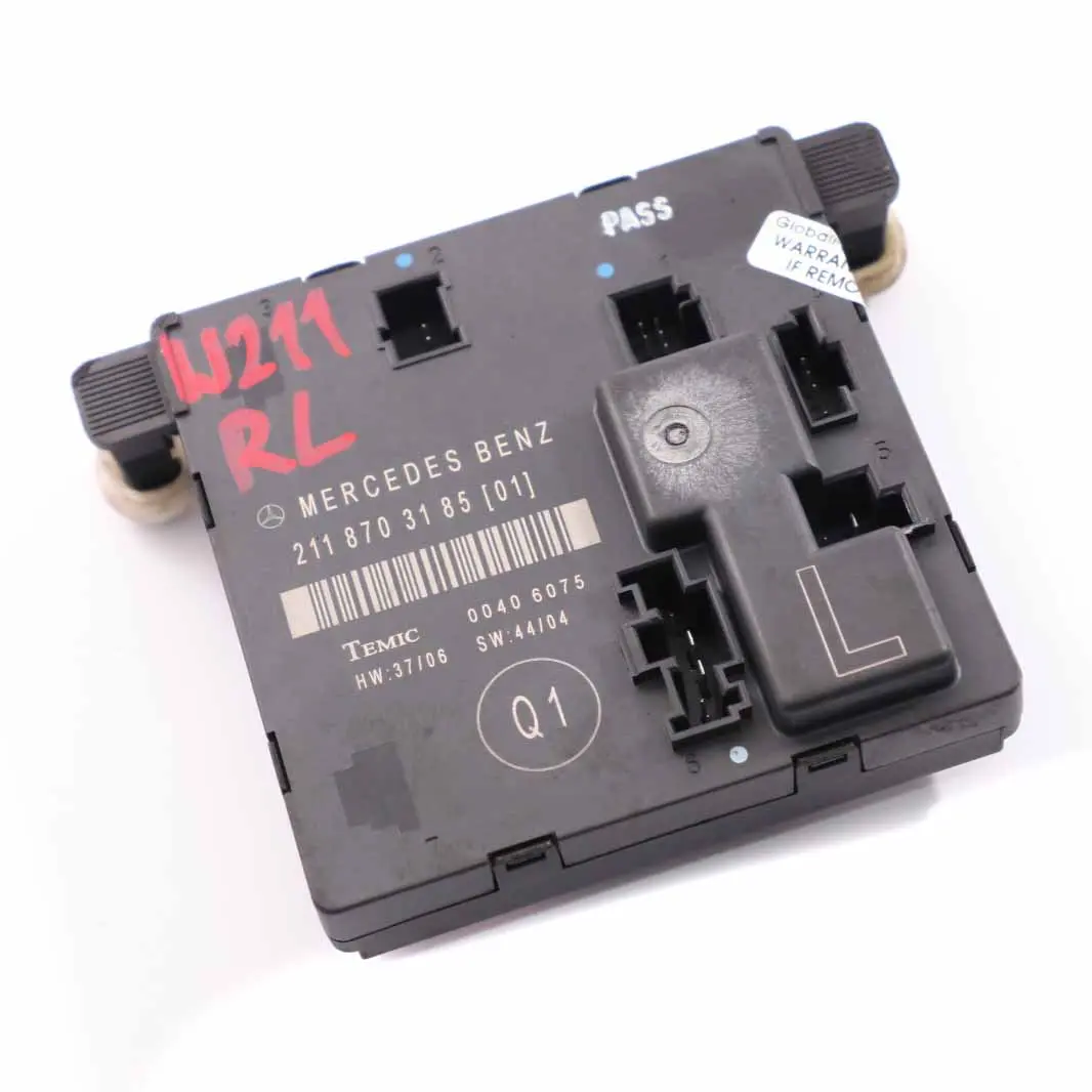 Mercedes W211 Módulo puerta trasera izquierda Unidad Control ECU - SKU A2118703185 - Número de pieza A2118703185