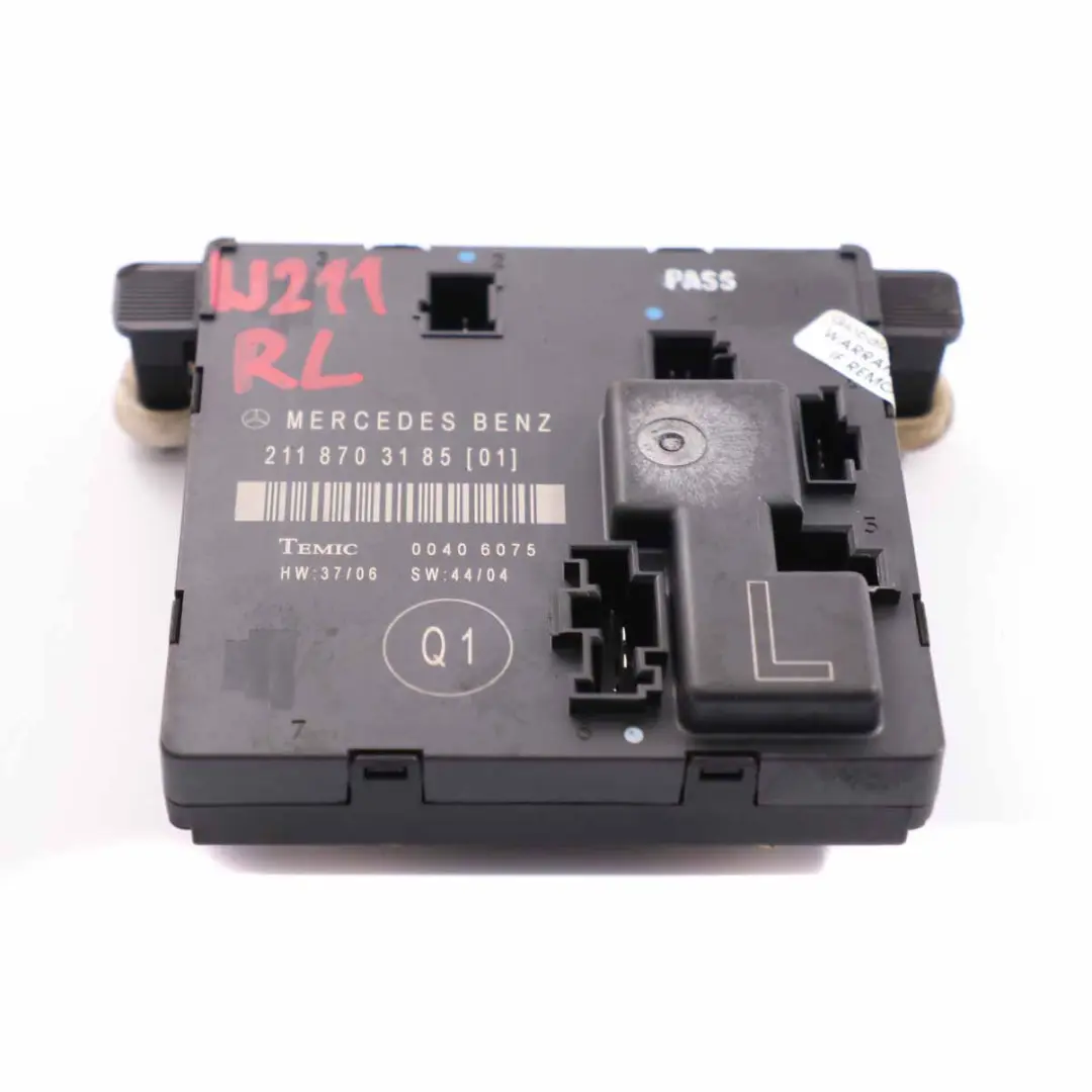Mercedes W211 Tür modul hinten links Steuergerät ECU - SKU A2118703185 - Teilenummer A2118703185