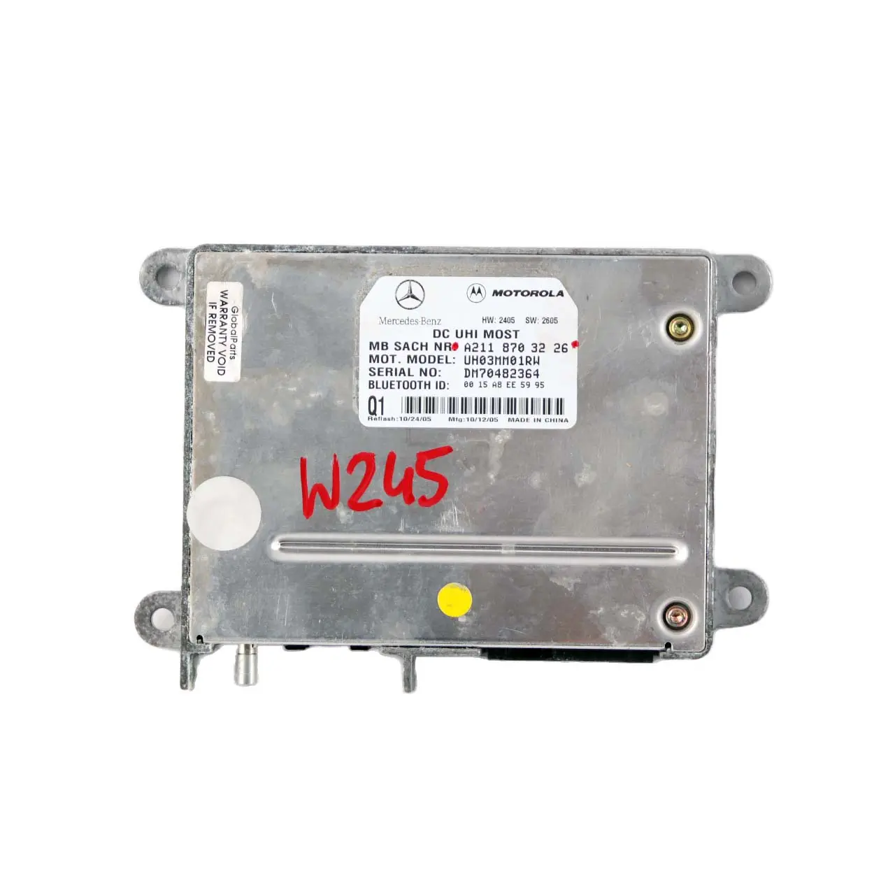 Mercedes W245 Bluetooth Control Unit Module Hands Free A2118703226