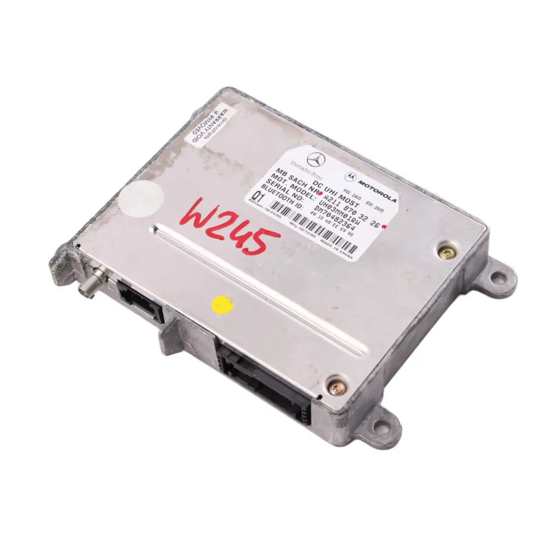 Bluetooth Control Unit Module Hands Free to Mercedes W245 with Part number A2118703226 Mercedes W245 Bluetooth Control Unit Module Hands Free - SKU A2118703226 - Part number A2118703226