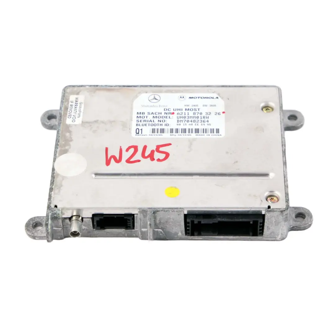 Bluetooth Steuergerät Modul Freisprecheinrichtung für Mercedes W245 mit Teilenummer A2118703226 Mercedes W245 Bluetooth Steuergerät Modul Freisprecheinrichtung - SKU A2118703226 - Teilenummer A2118703226
