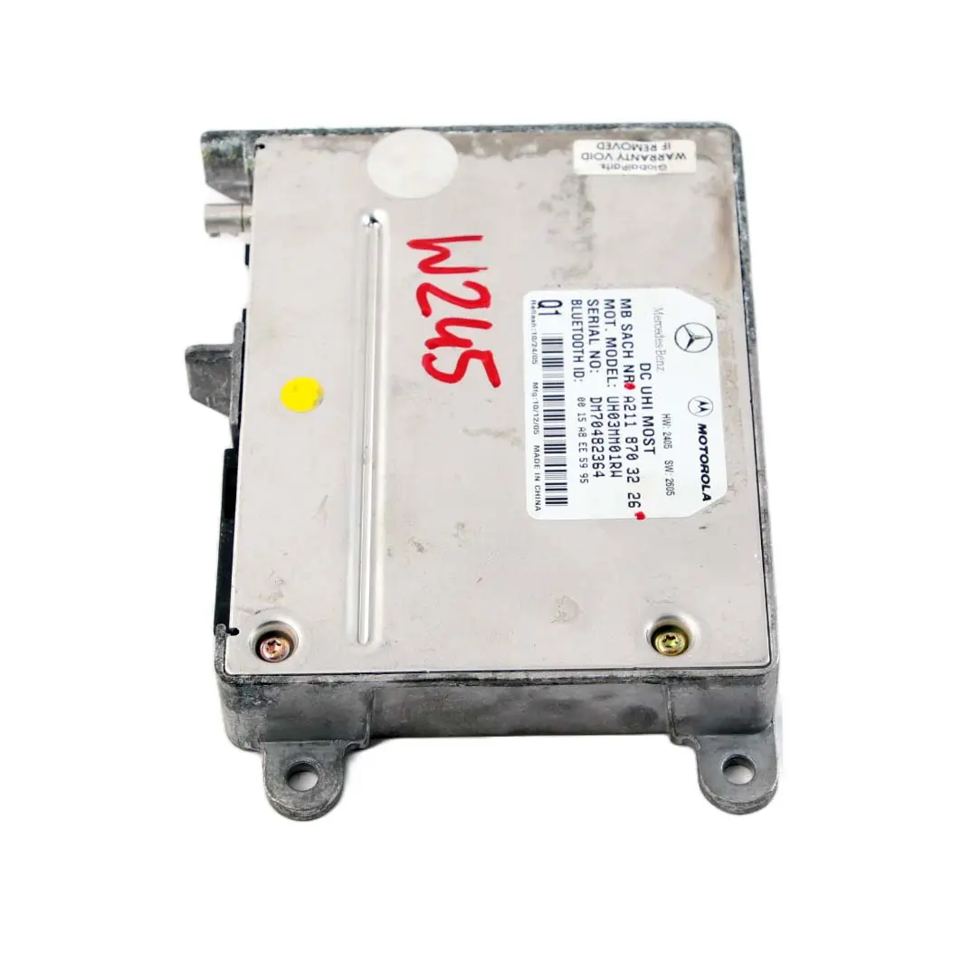 Bluetooth Control Unit Module Hands Free to Mercedes W245 with Part number A2118703226 Mercedes W245 Bluetooth Control Unit Module Hands Free - SKU A2118703226 - Part number A2118703226