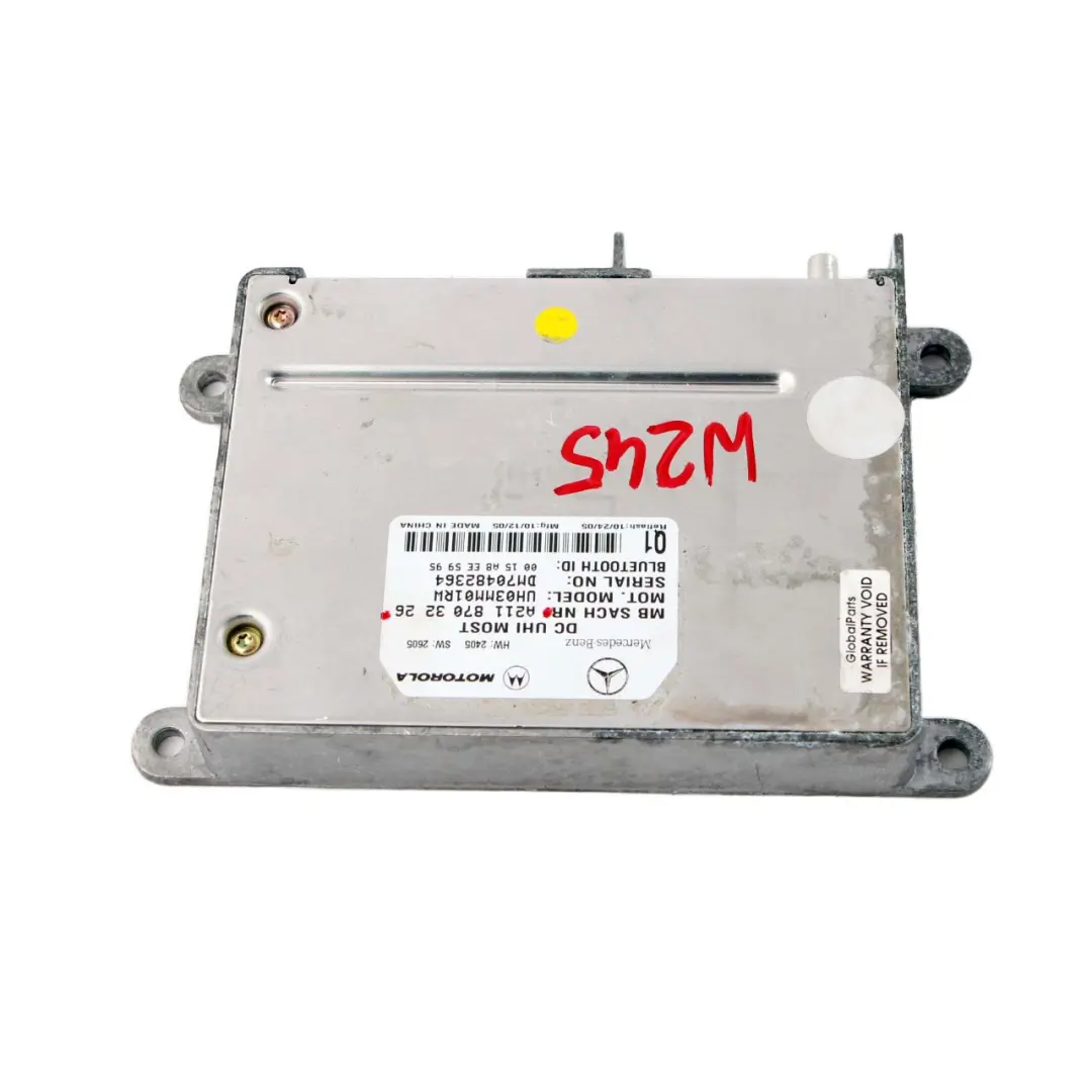 Módulo De Unidad De Control Bluetooth Manos Libres para Mercedes W245 con número de pieza A2118703226 Mercedes W245 Módulo De Unidad De Control Bluetooth Manos Libres - SKU A2118703226 - Número de pieza A2118703226