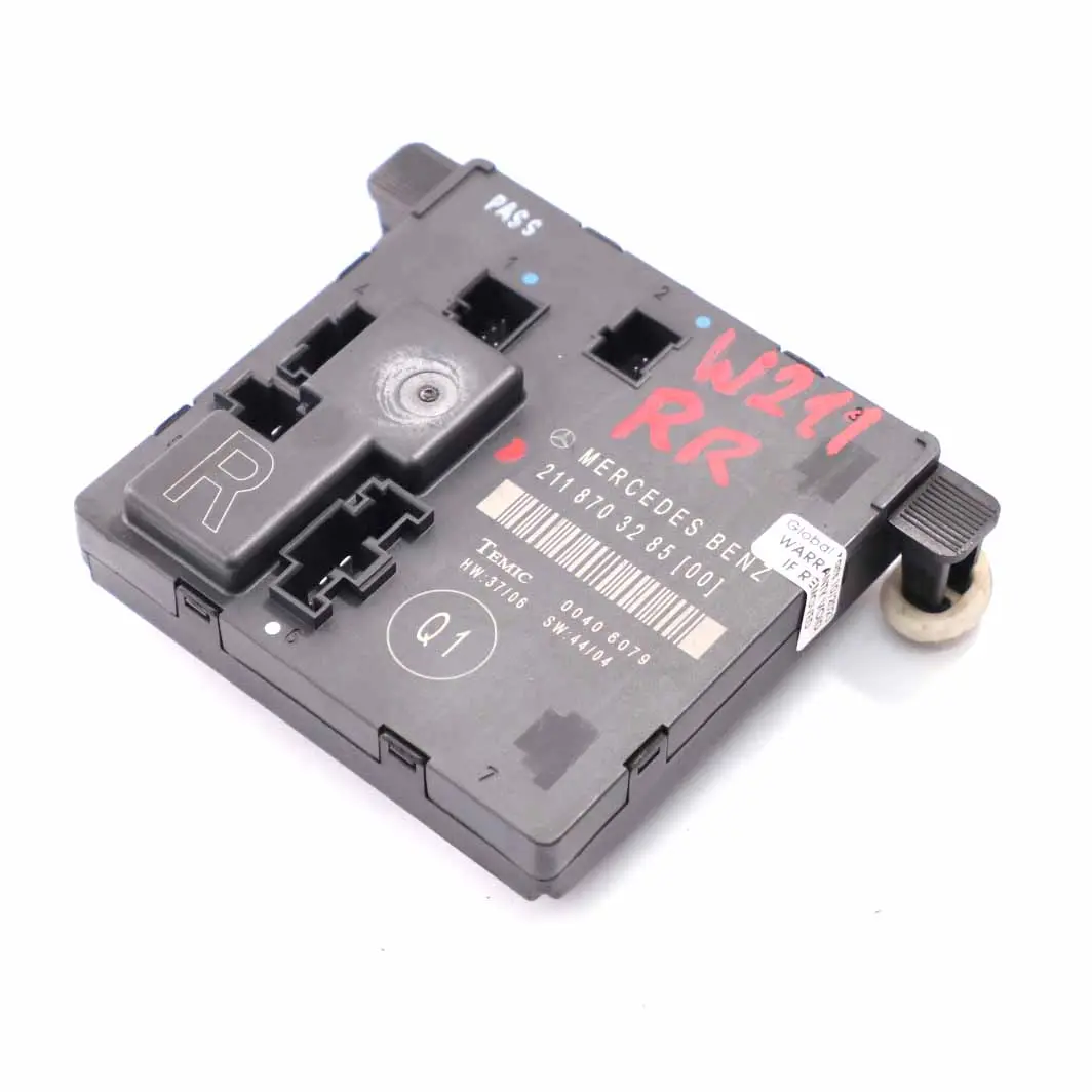Module de porte arrière droite Control Unit ECU pour Mercedes W211 à propos du numéro de pièce A2118703285 Mercedes W211 Module de porte arrière droite Control Unit ECU - SKU A2118703285 - Numéro de pièce A2118703285