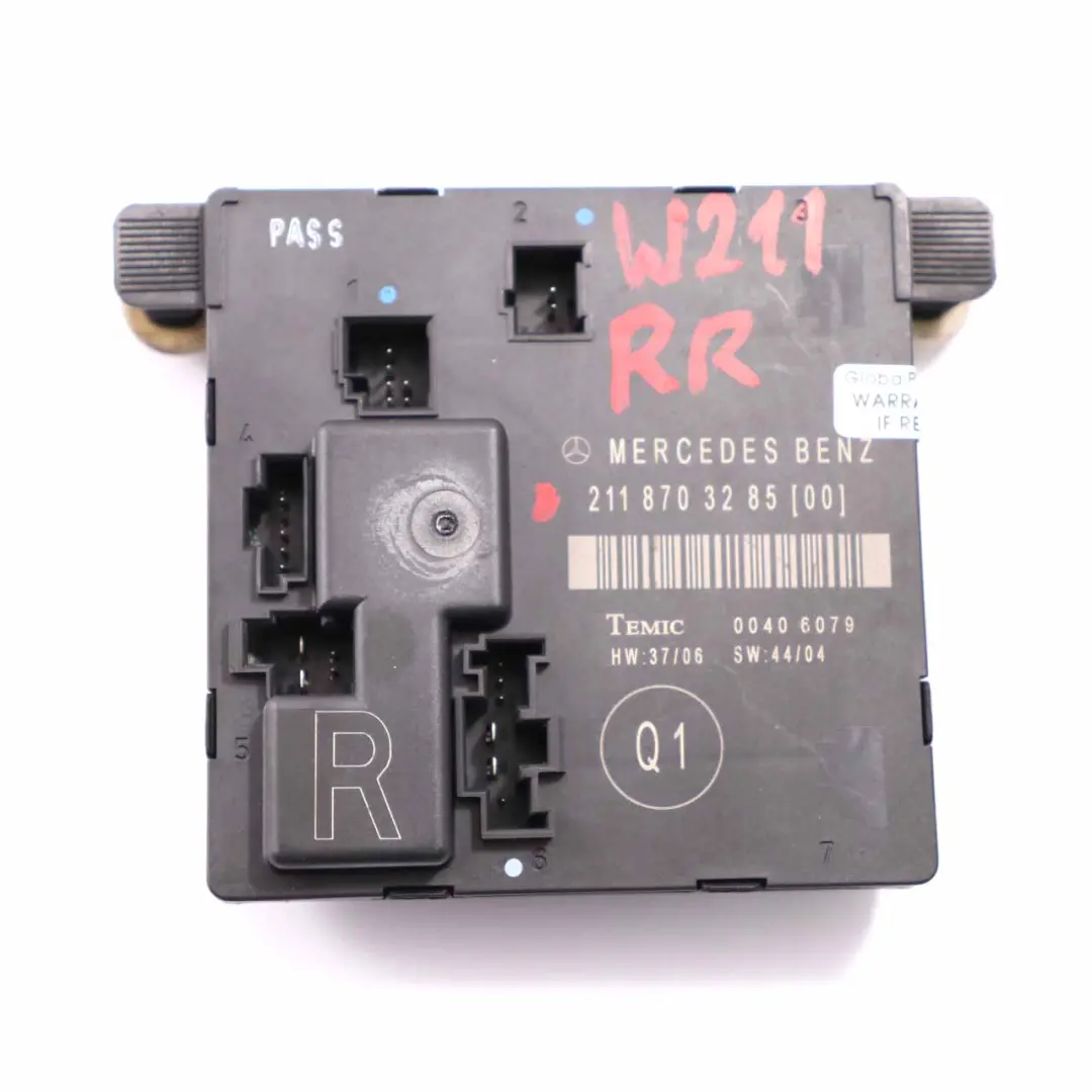 Mercedes W211 Modulo porta posteriore destra Unità controllo ECU - SKU A2118703285 - Numero di parte A2118703285