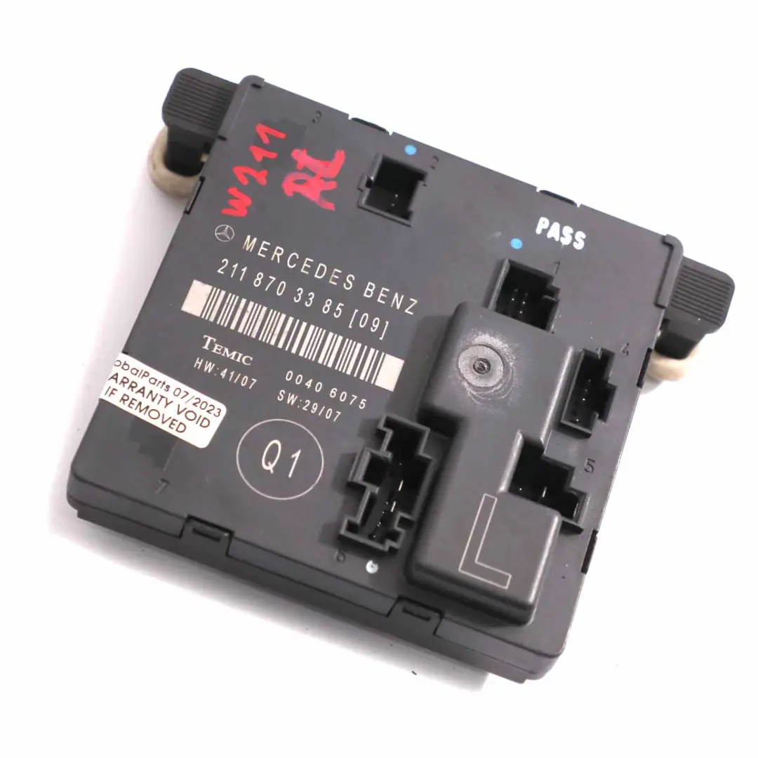 Tür modul hinten links Steuergerät ECU für Mercedes W211 mit Teilenummer A2118703385 Mercedes W211 Tür modul hinten links Steuergerät ECU - SKU A2118703385 - Teilenummer A2118703385