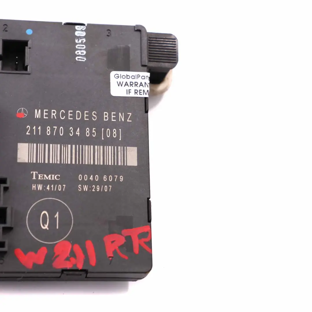 Mercedes W211 Door Module Rear Right O/S Control Unit ECU - SKU A2118703485 - Part number A2118703485