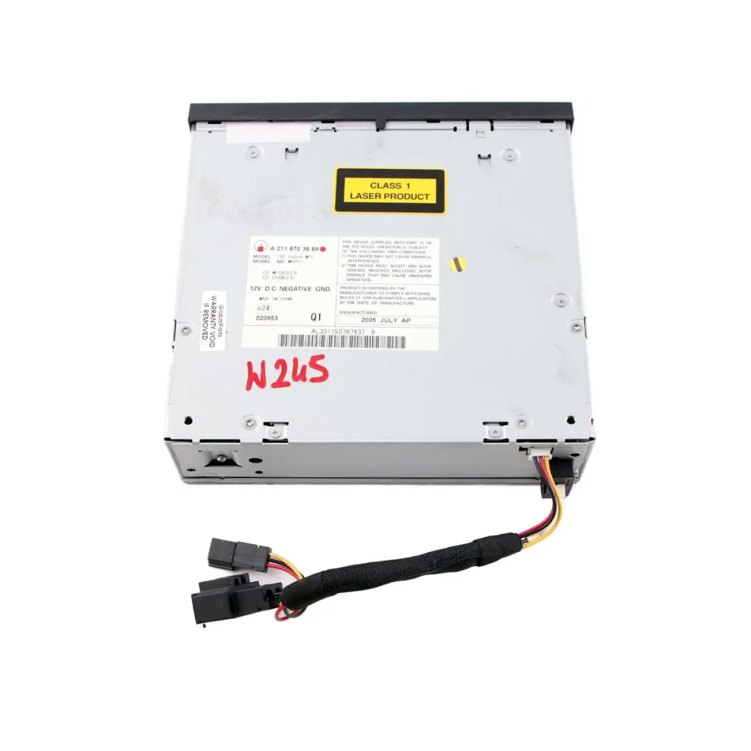 Disc CD Changer Player to Mercedes W164 W169 W211 W245 W906 6 with Part number A2118703889 Mercedes W164 W169 W211 W245 W906 6 Disc CD Changer Player - SKU A2118703889 - Part number A2118703889