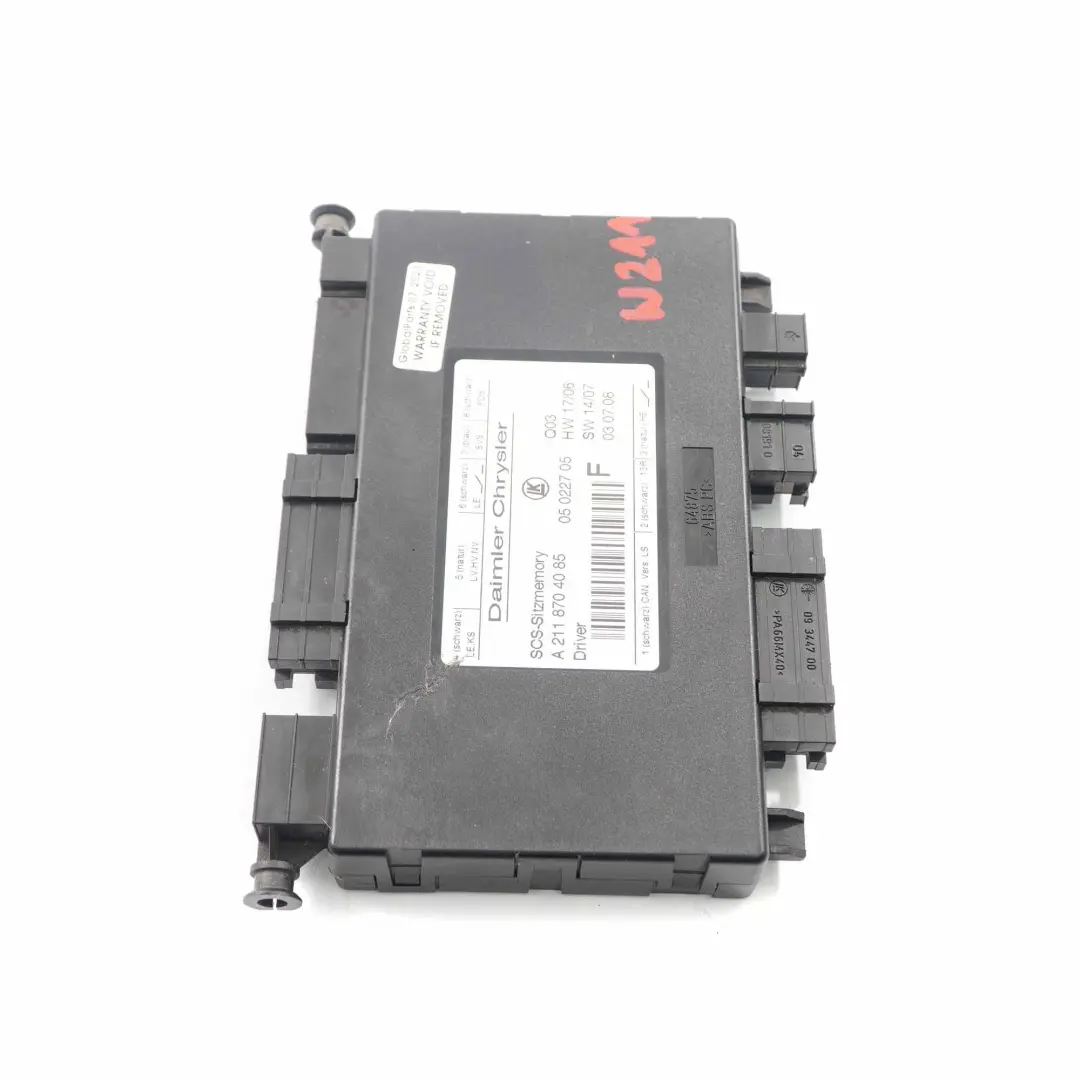 Mercedes W203 W211 Module de siège Unité de contrôle avant - SKU A2118704085 - Numéro de pièce A2118704085
