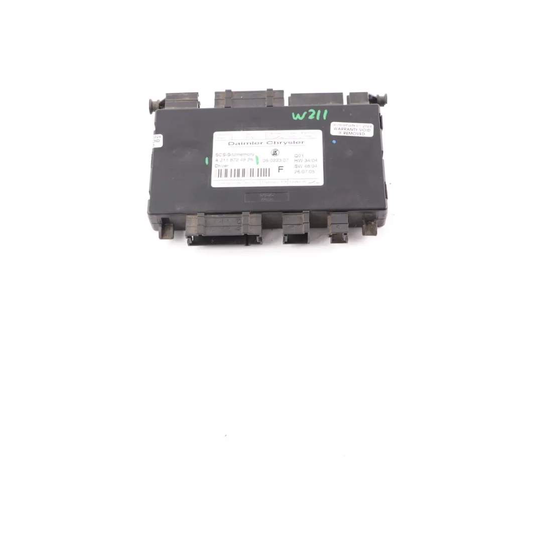 Sitzmodul Mercedes W164 W203 W211 C219 Front Memory Steuergerät für mit Teilenummer A2118704926 Sitzmodul Mercedes W164 W203 W211 C219 Front Memory Steuergerät - SKU A2118704926 - Teilenummer A2118704926