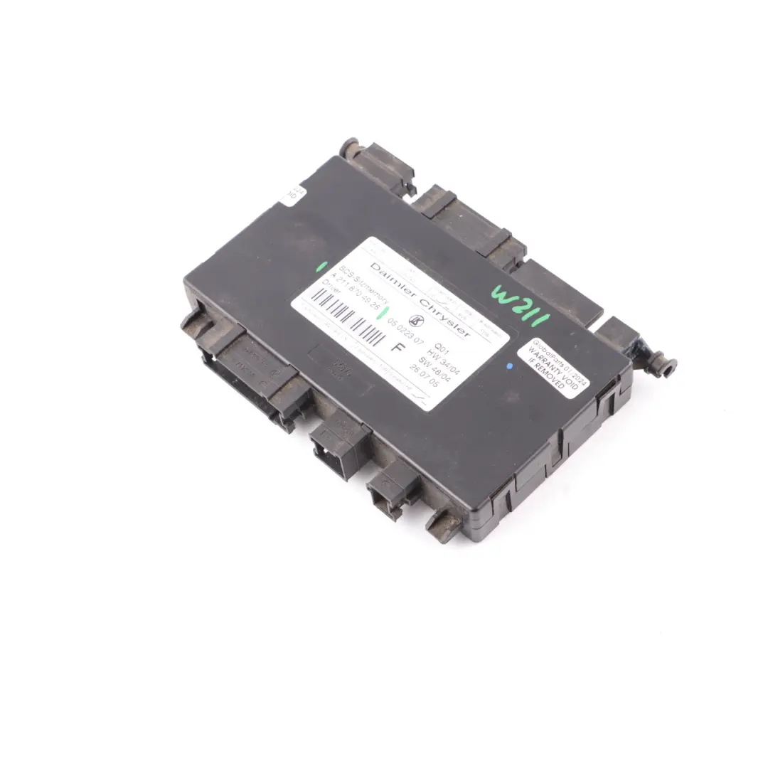 Sitzmodul Mercedes W164 W203 W211 C219 Front Memory Steuergerät für mit Teilenummer A2118704926 Sitzmodul Mercedes W164 W203 W211 C219 Front Memory Steuergerät - SKU A2118704926 - Teilenummer A2118704926