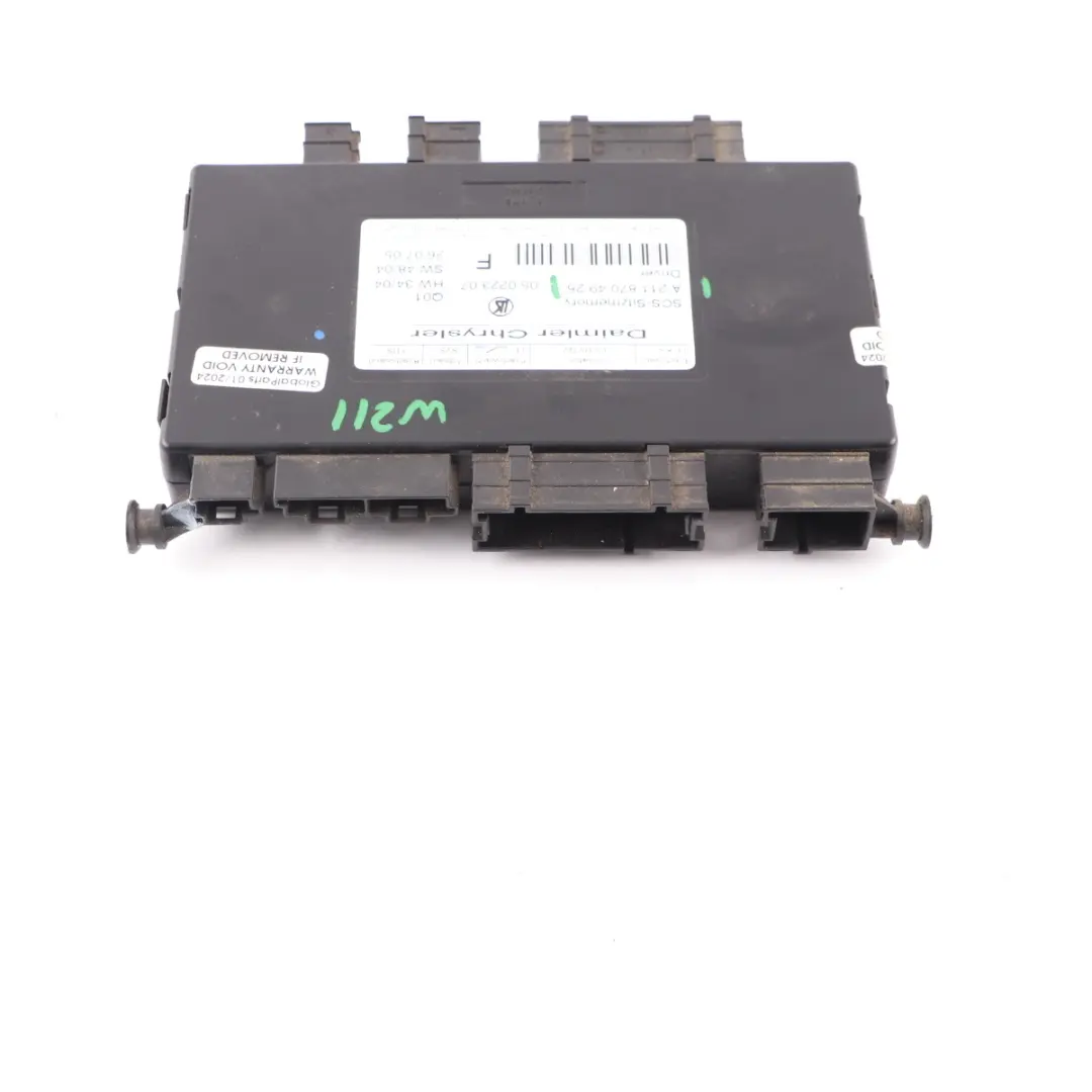 Sterownik Moduł Fotela Przód do Mercedes W164 W203 W211 C219 o numerze A2118704926 Mercedes W164 W203 W211 C219 Sterownik Moduł Fotela Przód - SKU A2118704926 - Numer Części A2118704926