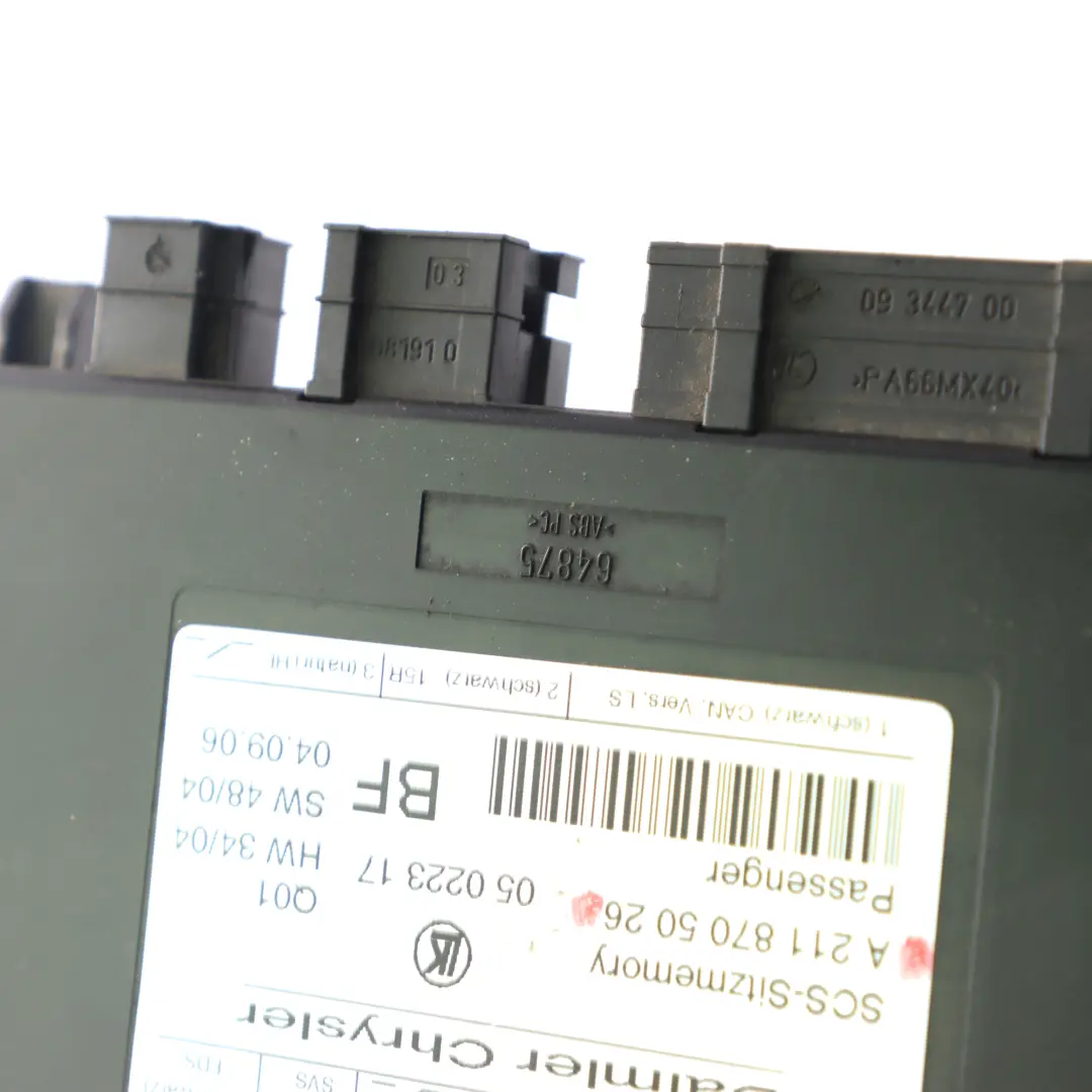 Beifahrersitzmodul Mercedes W164 W203 W211 Speichersteuergerät für mit Teilenummer A2118705026 Beifahrersitzmodul Mercedes W164 W203 W211 Speichersteuergerät - SKU A2118705026 - Teilenummer A2118705026