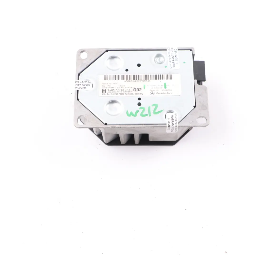 Sound Amplifier Mercedes W204 W211 W212 C219 Audio Harman Becker AMP to with Part number A2118705189 Sound Amplifier Mercedes W204 W211 W212 C219 Audio Harman Becker AMP - SKU A2118705189 - Part number A2118705189