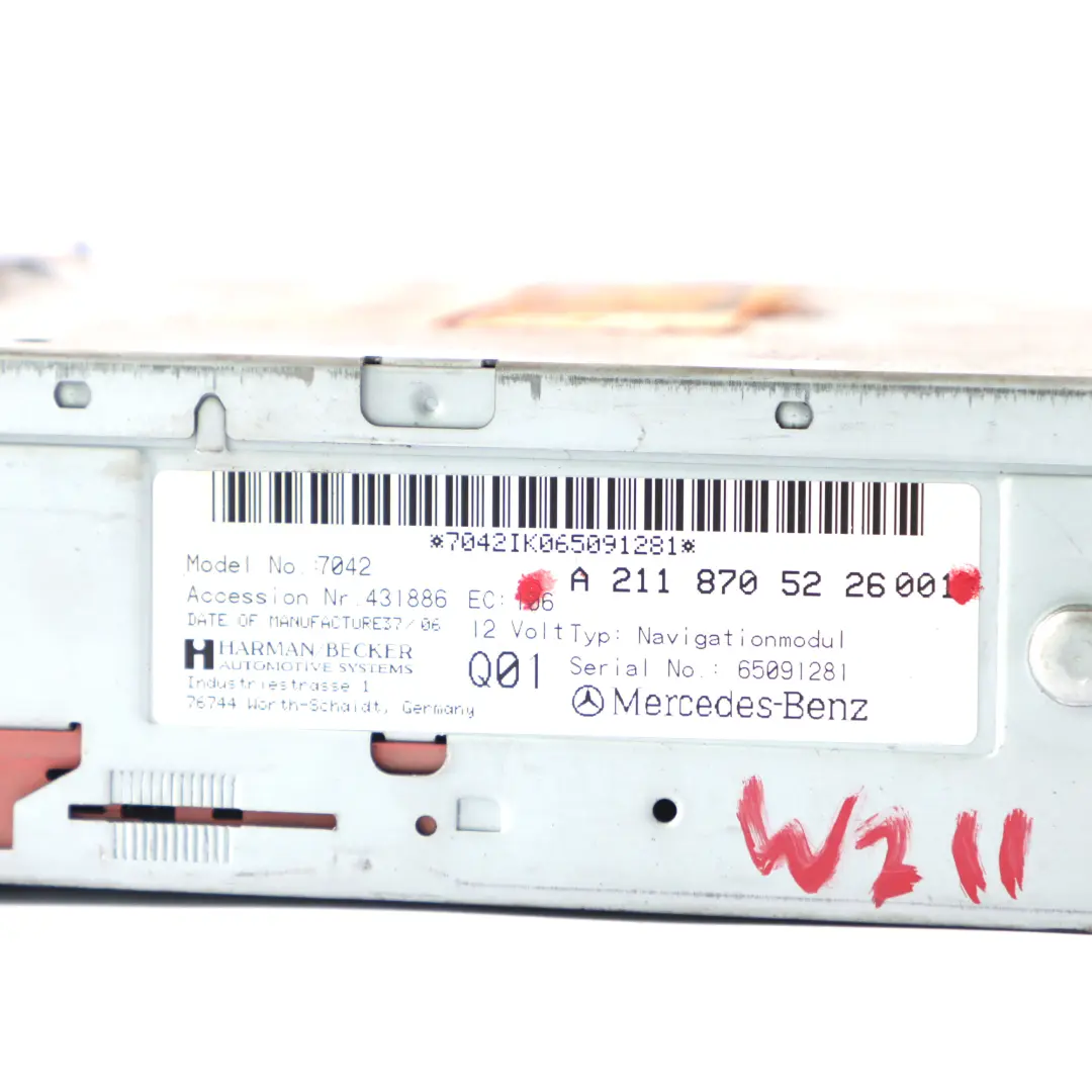 Mercedes W211 W219 Navigation Reader DVD CD Player Control Unit - SKU A2118705226 - Part number A2118705226