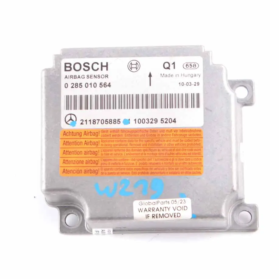 Bag Module Mercedes W211 Control Unit ECU Airbag Sensor to Air with Part number A2118705885 Air Bag Module Mercedes W211 Control Unit ECU Airbag Sensor - SKU A2118705885 - Part number A2118705885