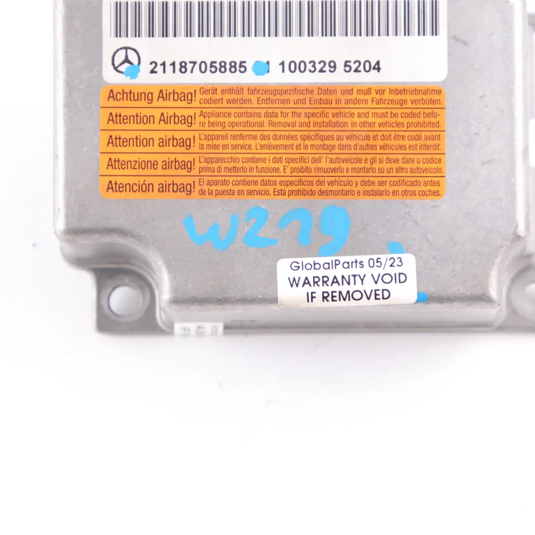 Modulo AirBag Mercedes W211 Unità di controllo ECU Sensore per con numero di parte A2118705885 Modulo AirBag Mercedes W211 Unità di controllo ECU Sensore - SKU A2118705885 - Numero di parte A2118705885