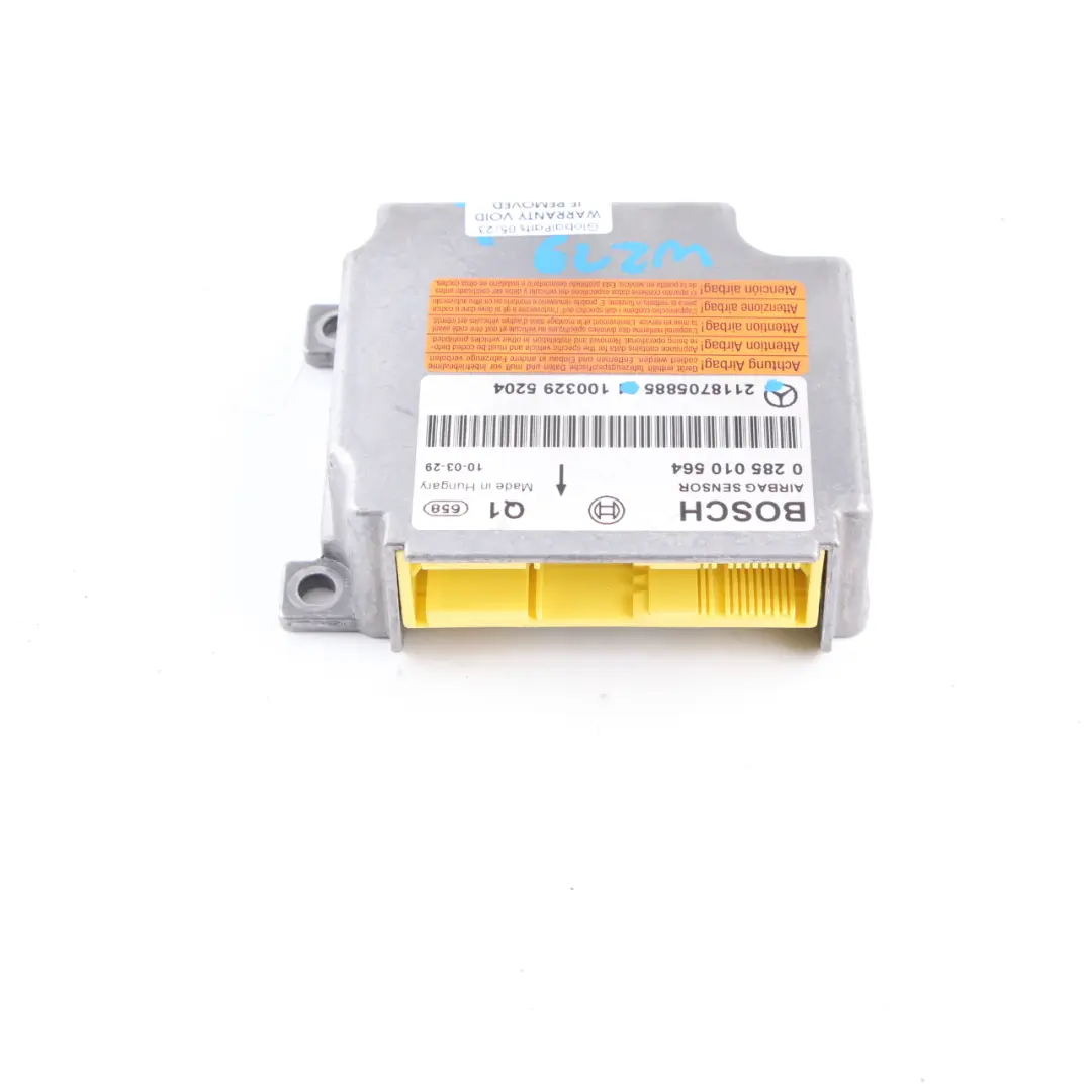 Modulo AirBag Mercedes W211 Unità di controllo ECU Sensore per con numero di parte A2118705885 Modulo AirBag Mercedes W211 Unità di controllo ECU Sensore - SKU A2118705885 - Numero di parte A2118705885