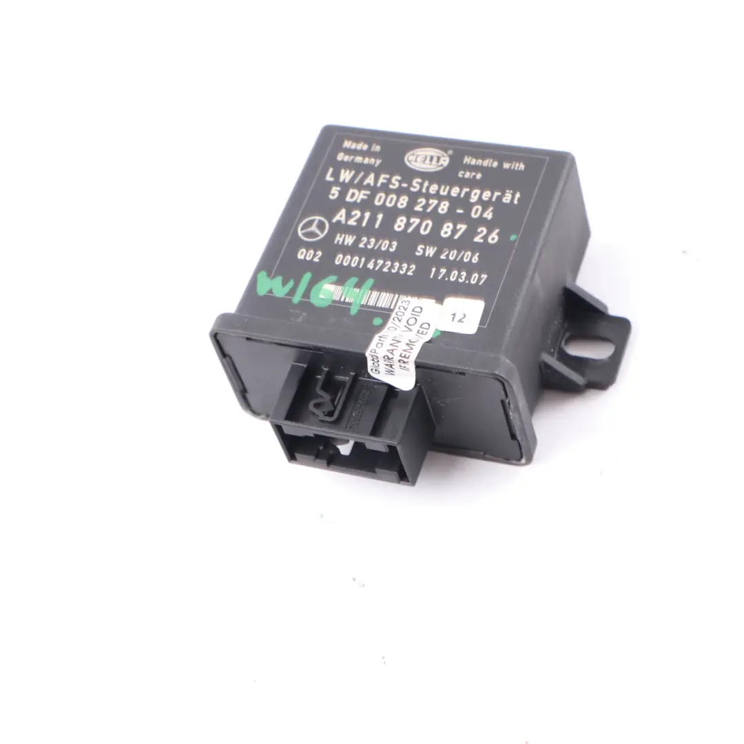 Module Mise Niveau Capteur Phares pour Mercedes W164 R171 à propos du numéro de pièce A2118708726 Mercedes W164 R171 Module Mise Niveau Capteur Phares - SKU A2118708726 - Numéro de pièce A2118708726