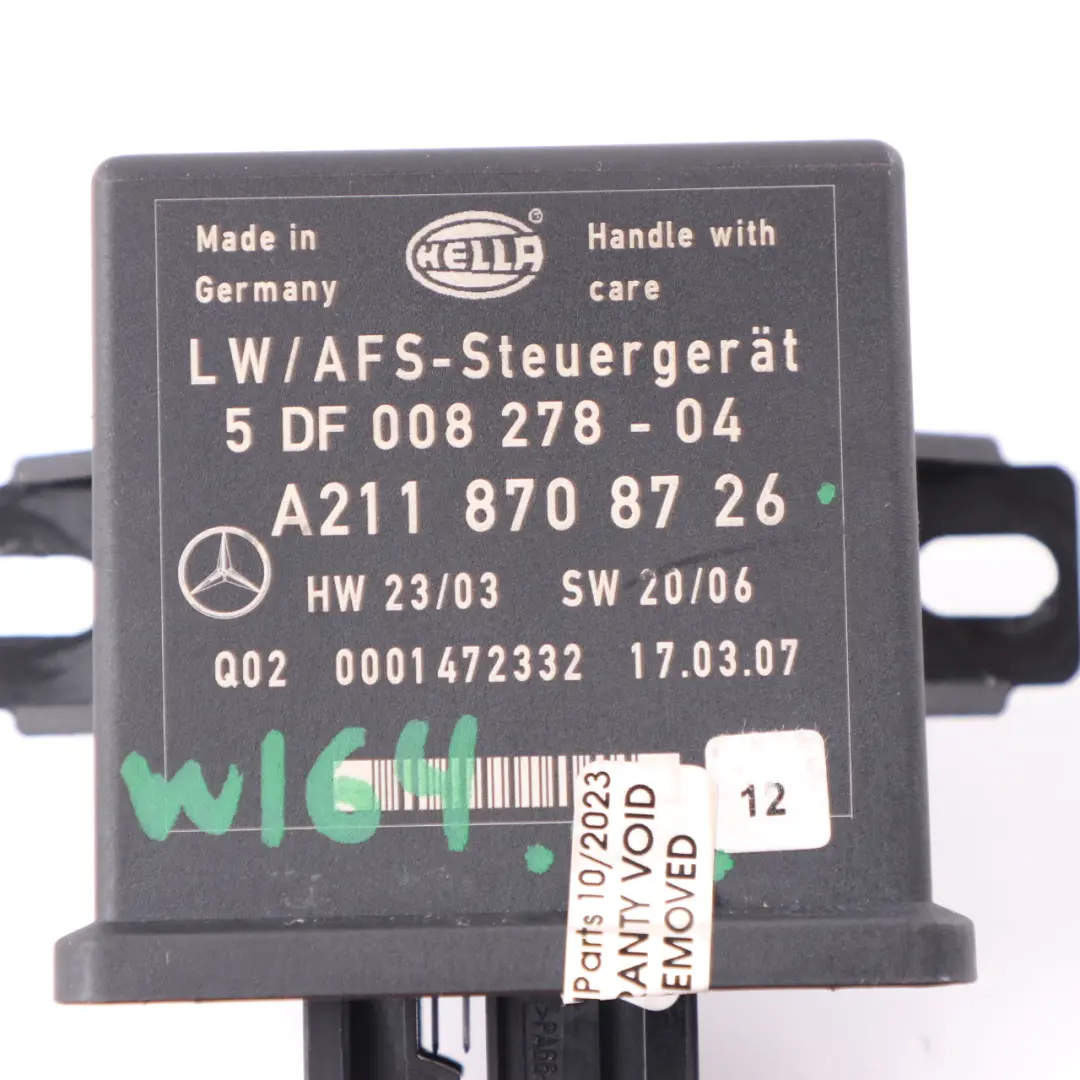 Modulo Livellamento Unità Sensore livello Fari per Mercedes W164 R171 con numero di parte A2118708726 Mercedes W164 R171 Modulo Livellamento Unità Sensore livello Fari - SKU A2118708726 - Numero di parte A2118708726