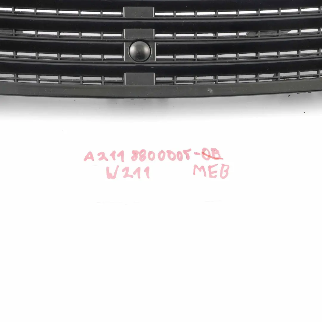 Mercedes W211 Bonnet Scuttle Panel Hood Grill Melanite Black 185 - SKU A2118800005-MEB - Part number A2118800005