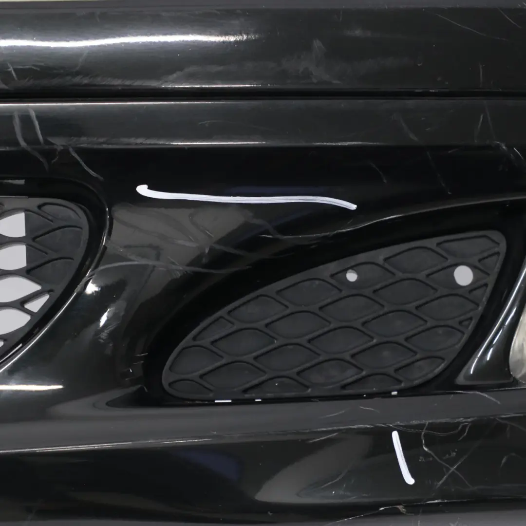 Mercedes W211 Front Bumper Trim Panel Obsidian Black Metallic - 197 - SKU A2118800140-OB - Part number A2118800140