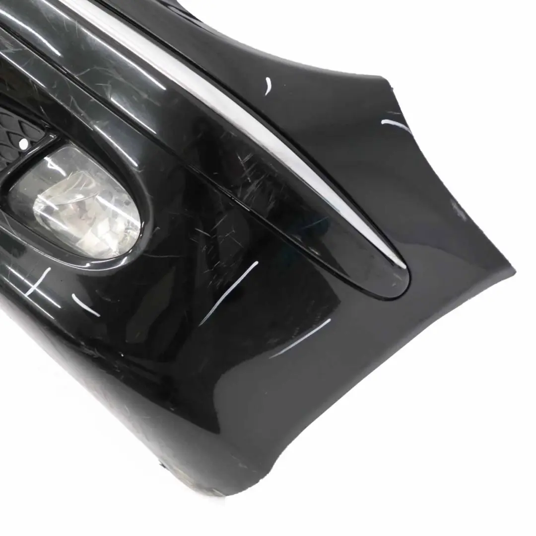 Mercedes W211 Front Bumper Trim Panel Obsidian Black Metallic - 197 - SKU A2118800140-OB - Part number A2118800140