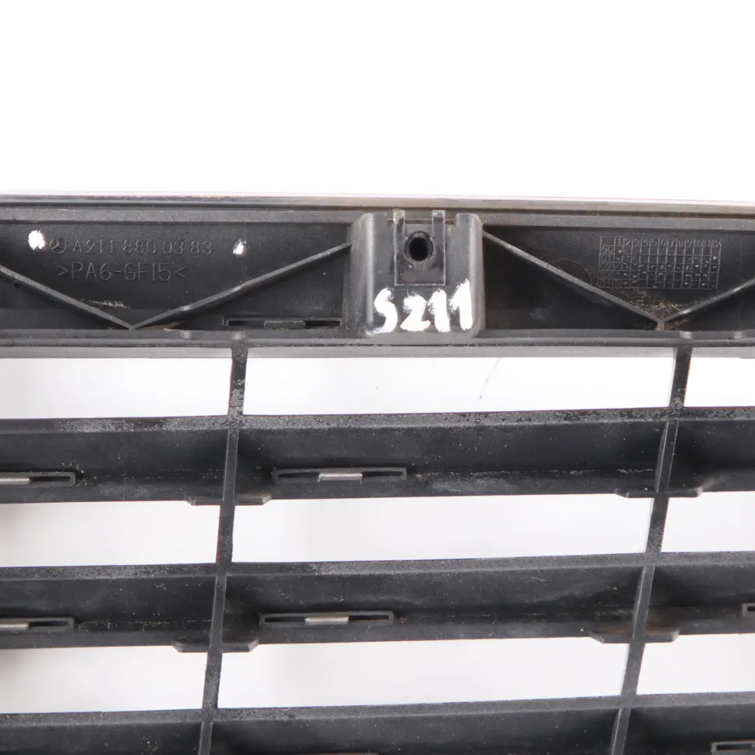 Front Grille Mercedes W211 Front Bumper Grille Cover Central to with Part number A2118800383 Front Grille Mercedes W211 Front Bumper Grille Cover Central - SKU A2118800383 - Part number A2118800383