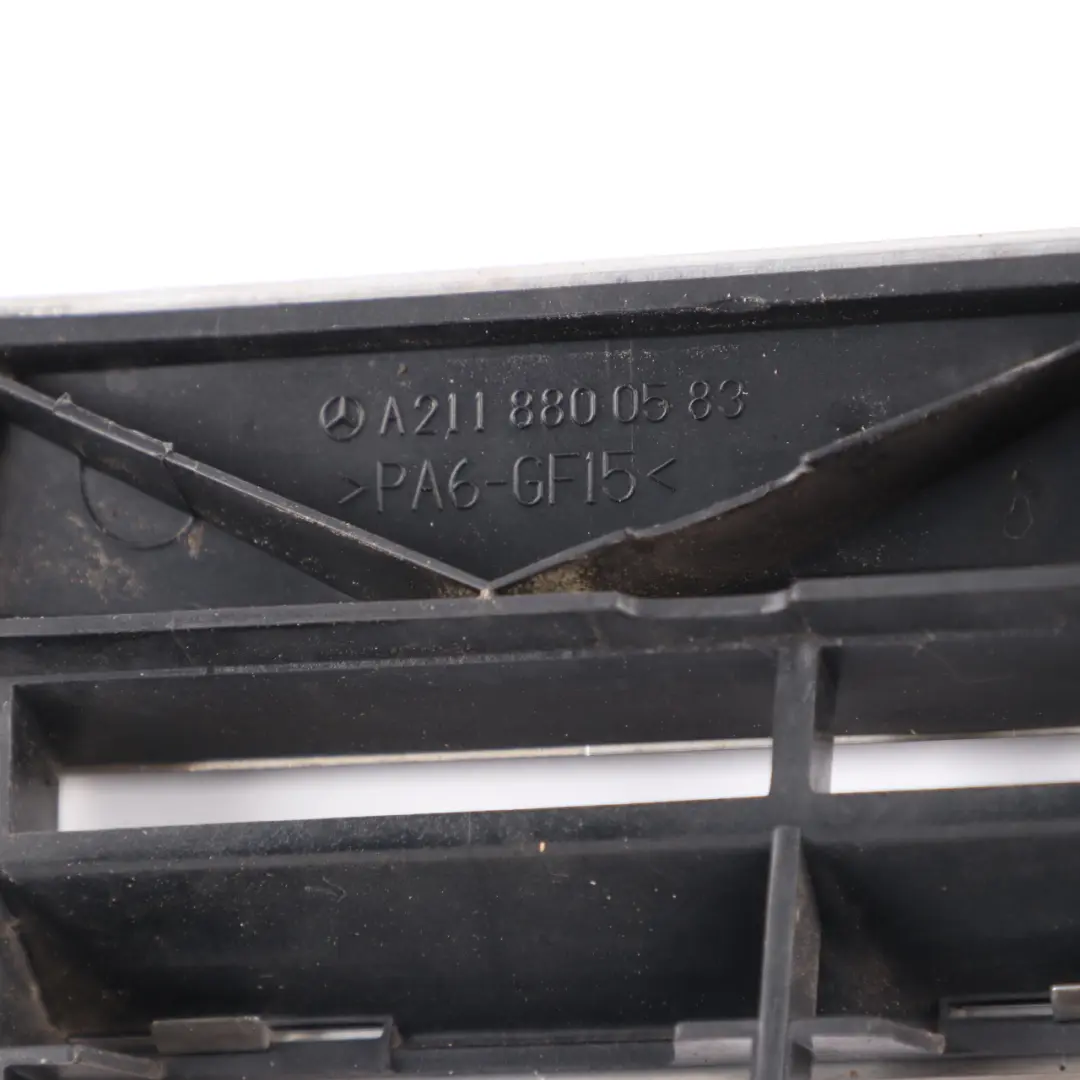 Front Hood Bonnet Radiator Grille Beam Cover Chrome to Mercedes W211 with Part number A2118800583 Mercedes W211 Front Hood Bonnet Radiator Grille Beam Cover Chrome - SKU A2118800583-1 - Part number A2118800583