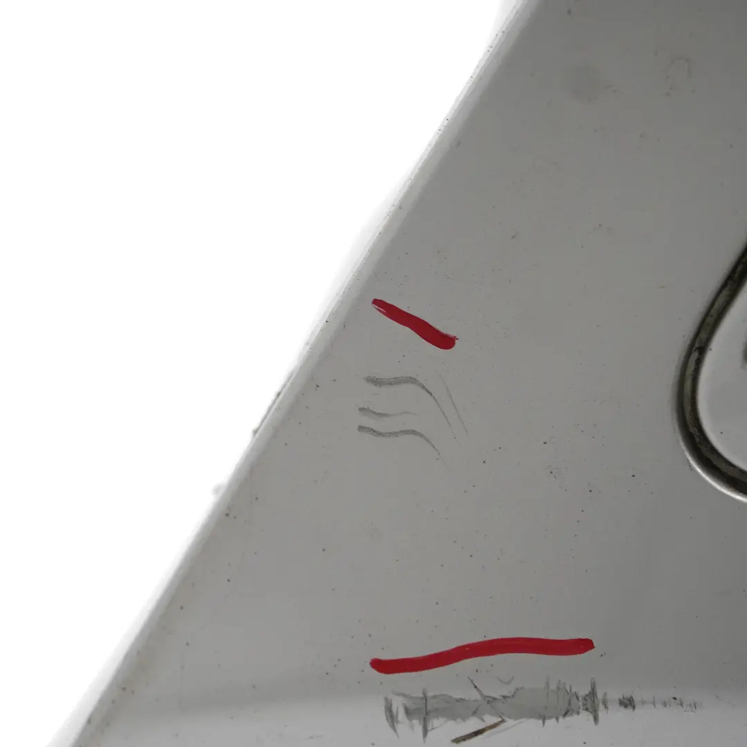 Bumper Trim Panel Brilliant Silver Metallic - 744 to Mercedes W211 Rear with Part number A2118800740 Mercedes W211 Rear Bumper Trim Panel Brilliant Silver Metallic - 744 - SKU A2118800740-BRS - Part number A2118800740