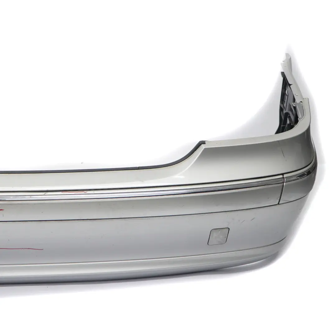 Bumper Trim Panel Brilliant Silver Metallic - 744 to Mercedes W211 Rear with Part number A2118800740 Mercedes W211 Rear Bumper Trim Panel Brilliant Silver Metallic - 744 - SKU A2118800740-BRS - Part number A2118800740