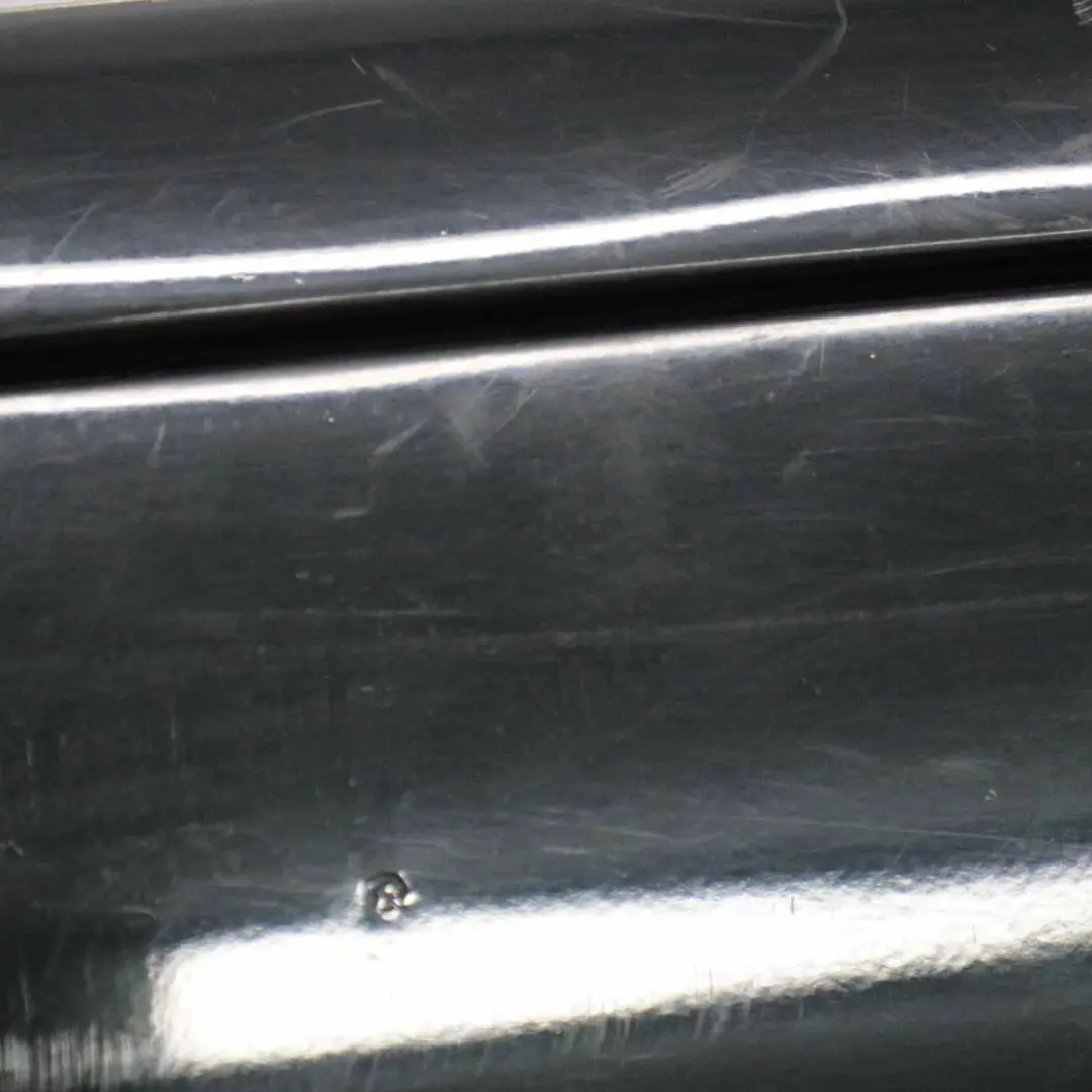 Mercedes W211 Rear Bumper Trim Panel Cover Melanite Black Metallic - 185 - SKU A2118800740-MEB - Part number A2118800740