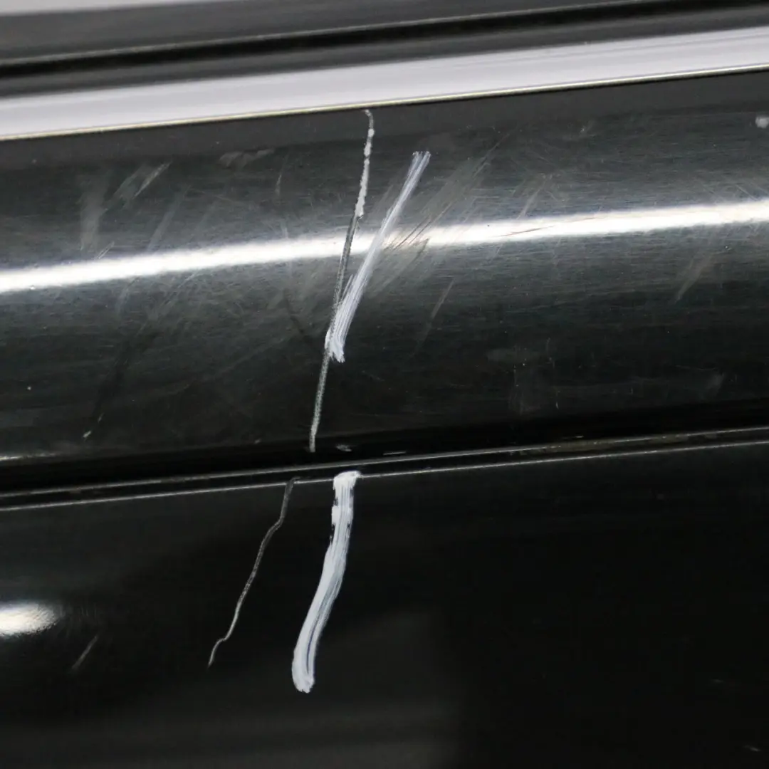 Bumper Trim Panel Cover Melanite Black Metallic - 185 to Mercedes W211 Rear with Part number A2118800740 Mercedes W211 Rear Bumper Trim Panel Cover Melanite Black Metallic - 185 - SKU A2118800740-MEB - Part number A2118800740