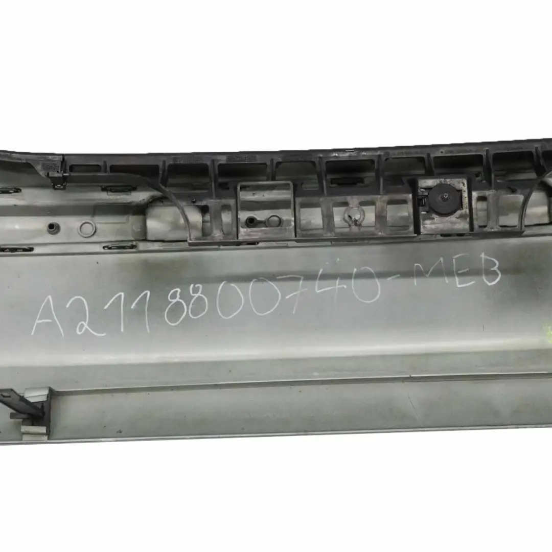 Mercedes W211 Rear Bumper Trim Panel Cover Melanite Black Metallic - 185 - SKU A2118800740-MEB - Part number A2118800740