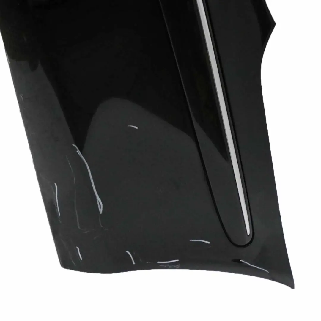 Mercedes W211 Rear Bumper Trim Panel Cover Melanite Black Metallic - 185 - SKU A2118800740-MEB - Part number A2118800740