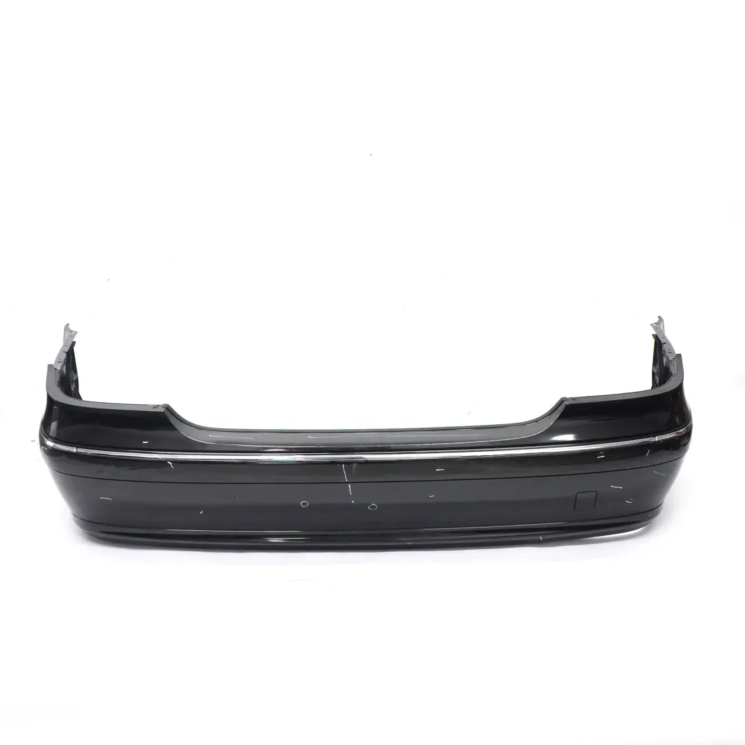 Bumper Trim Panel Cover Obsidian Black Metallic - 197 to Mercedes W211 Rear with Part number A2118800740 Mercedes W211 Rear Bumper Trim Panel Cover Obsidian Black Metallic - 197 - SKU A2118800740-OB - Part number A2118800740
