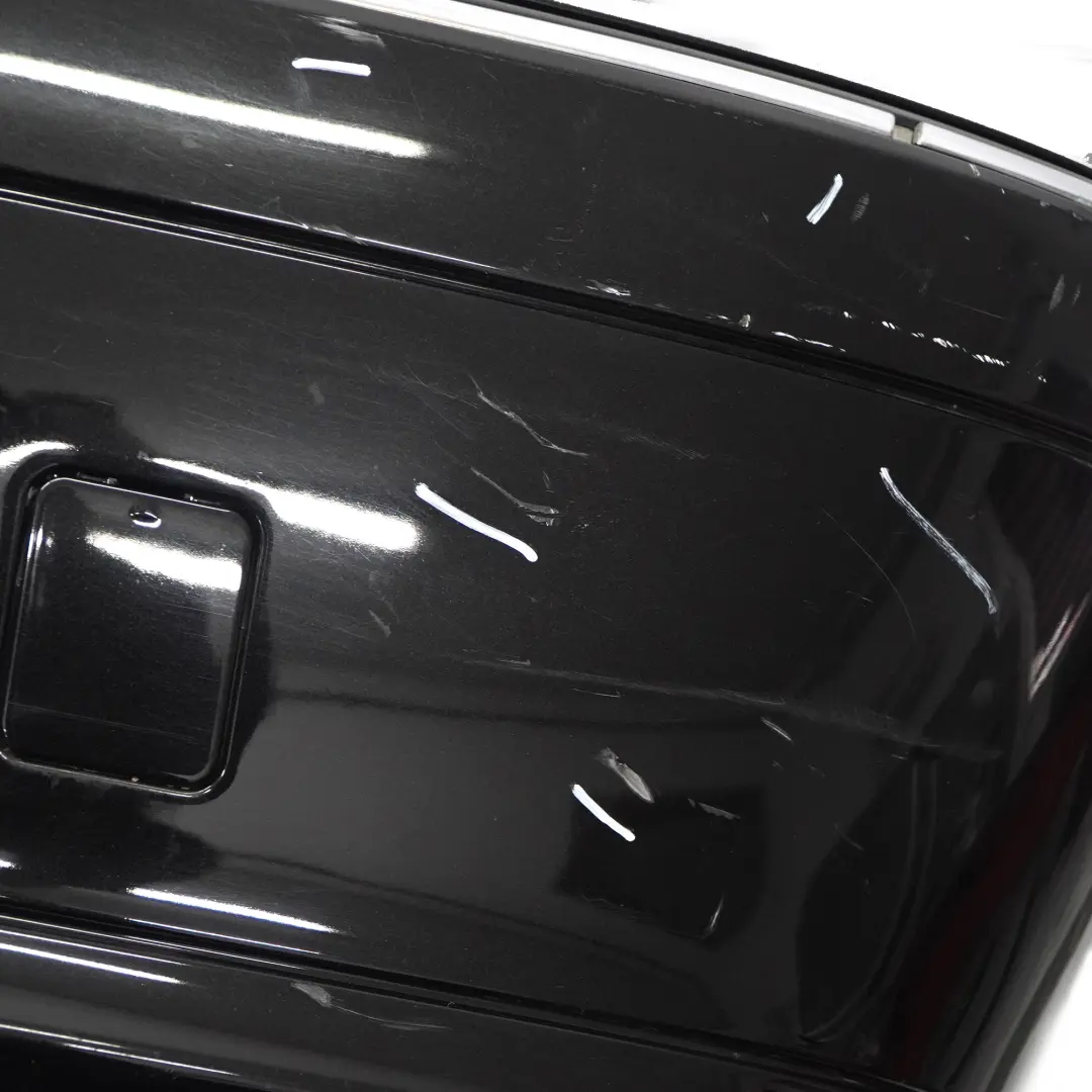 Bumper Trim Panel Cover Obsidian Black Metallic - 197 to Mercedes W211 Rear with Part number A2118800740 Mercedes W211 Rear Bumper Trim Panel Cover Obsidian Black Metallic - 197 - SKU A2118800740-OB - Part number A2118800740