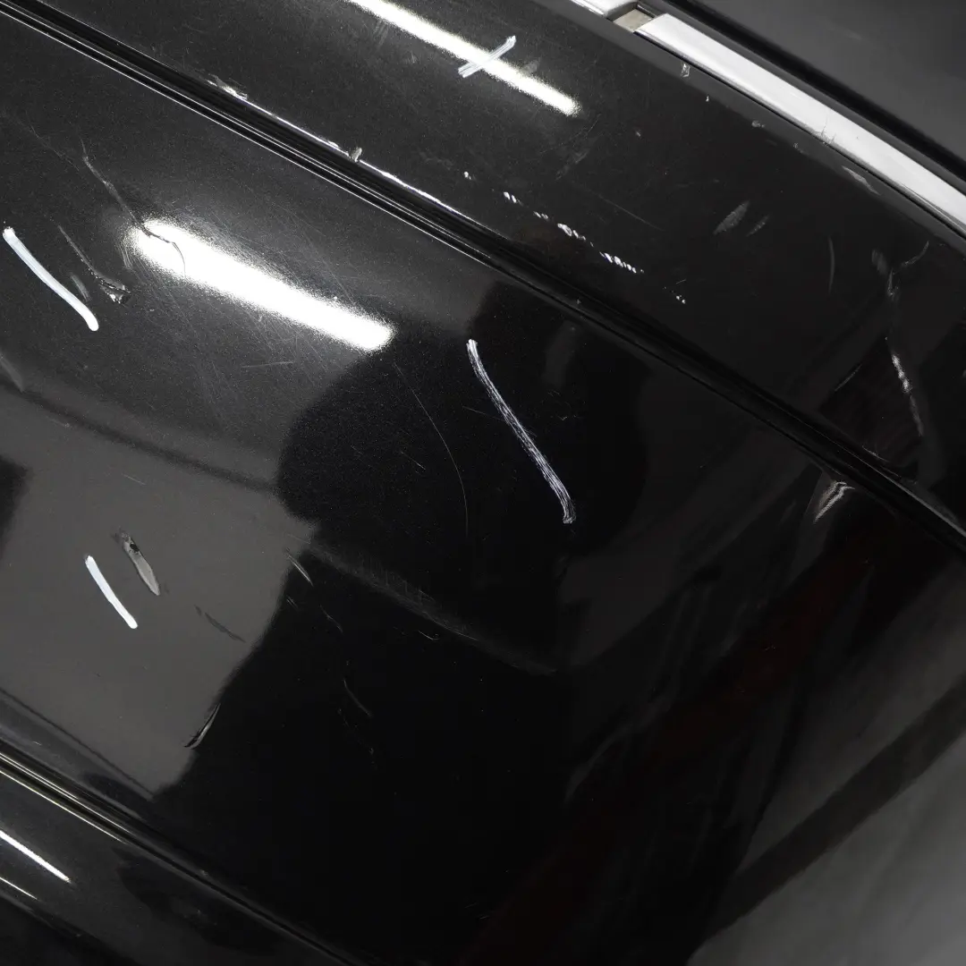 Bumper Trim Panel Cover Obsidian Black Metallic - 197 to Mercedes W211 Rear with Part number A2118800740 Mercedes W211 Rear Bumper Trim Panel Cover Obsidian Black Metallic - 197 - SKU A2118800740-OB - Part number A2118800740