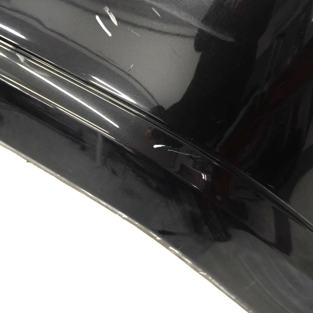 Bumper Trim Panel Cover Obsidian Black Metallic - 197 to Mercedes W211 Rear with Part number A2118800740 Mercedes W211 Rear Bumper Trim Panel Cover Obsidian Black Metallic - 197 - SKU A2118800740-OB - Part number A2118800740